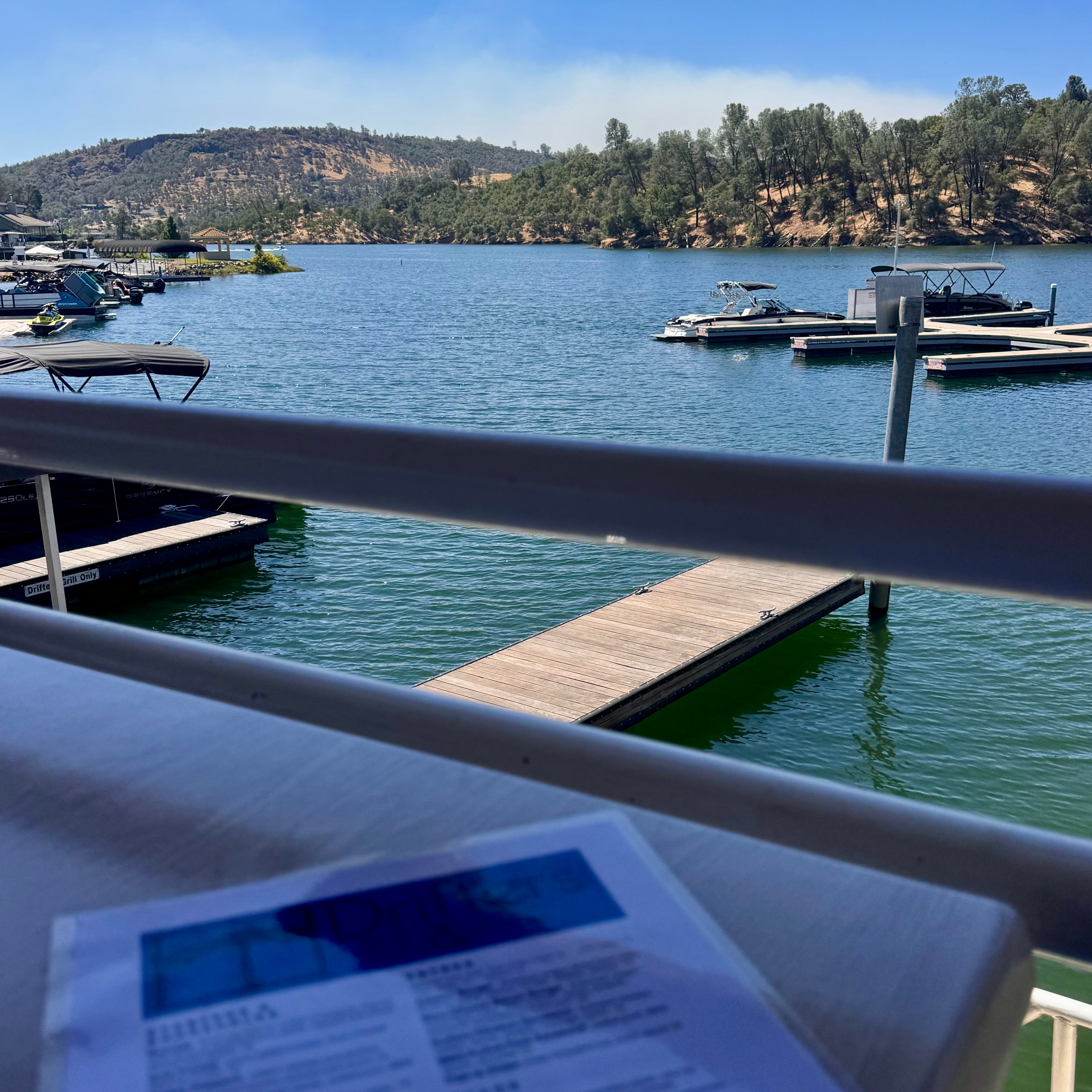 Outdoor waterfront dining at Drifters Bar & Grill